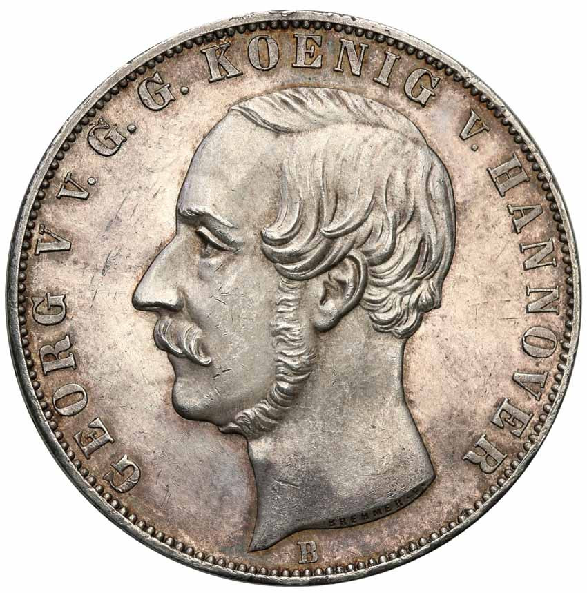 Niemcy. Hannover. 2 talary (3 1/2 Guldena) 1854 B